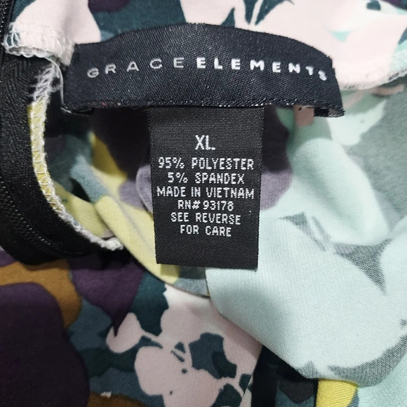 Grace Elements Multicolored Floral Midi Skater Skirt in Size XL - Picture 9 of 10